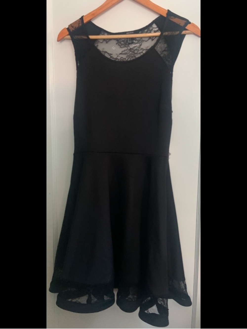 Forever 21 Black Lace Fit-and-Flare Dress